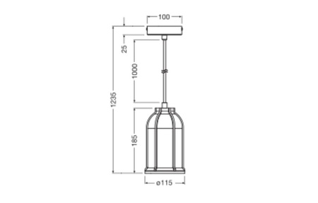 Lampa Sufitowa Wisząca Dekoracyjna E27 Zwis Szary Beton Decor Ledvance