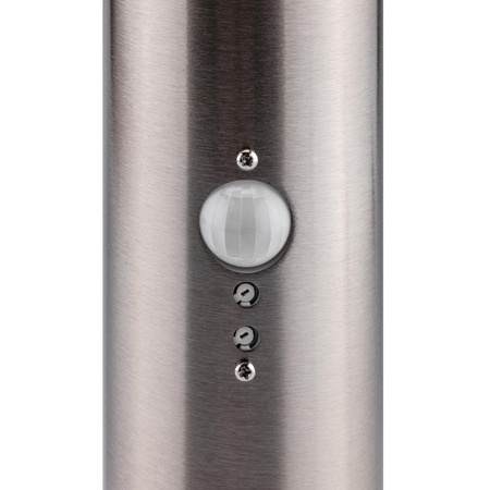 Lampa Ogrodowa Zewnętrzna E27 INOX SŁUPEK 45cm z Czujnikiem Ruchu Lilium LUMILED