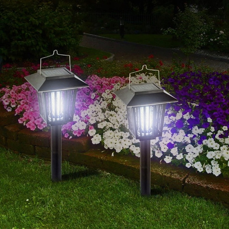 Lampa Ogrodowa LED Pochodnia Solarna Wbijana Owadobójcza IP44 Czujnik Zmierzchu Zewnętrzna