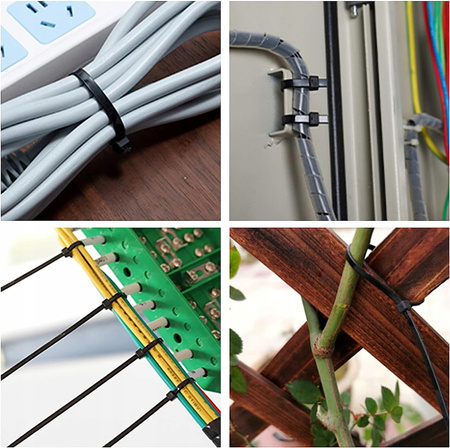 Opaska Zaciskowa Kablowa Mocna 3,6x150mm Czarna 100 sztuk LUMILED