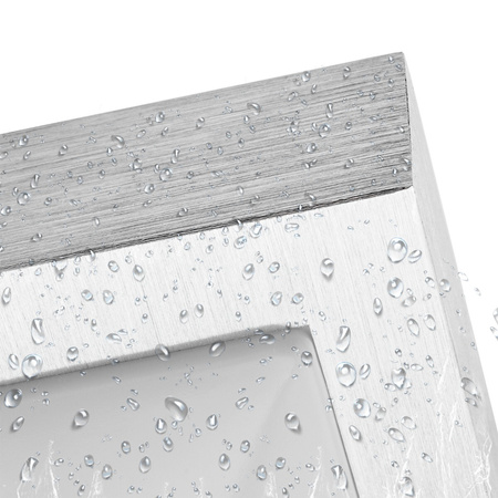 Plafon LED Lampa Sufitowa 2x E27 z Czujnikiem mikrofalowym SOLEN kwadratowy srebrny