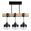 Lampa Sufitowa Oprawa Wisząca 3x E27 Czarna Brązowa Stark Masterled