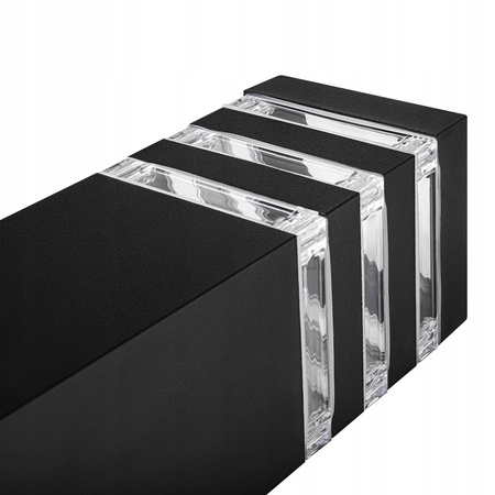 Lampa Ogrodowa Zewnętrzna E27 CZARNA SŁUPEK Kwadratowy 50cm