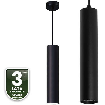 Lampa Wisząca Sufitowa Zwis 29cm Reflektor GU10 LED SOPLO Czarny LUMILED