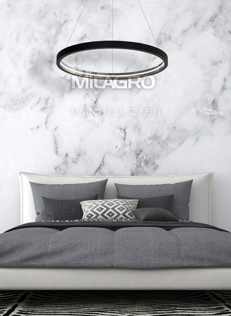 Lampa wisząca CASSIOPEIA 14W LED Okrągła Rama Czarny Chrom MZ5044 Milagro by Maciej Zień