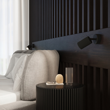 Lampa Sufitowa Reflektor Tuba Spot 3x GU10 Czarna Karbon Deep Space SL.1581 Sollux