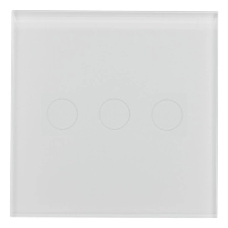 Włącznik Szklany Dotykowy LED Biały Potrójny