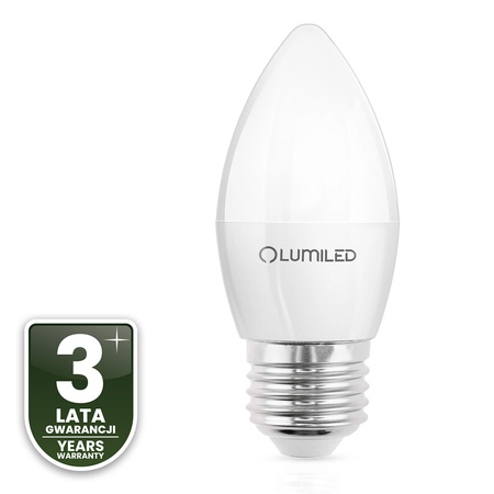 6x Żarówka LED E27 Świeczka B35 8W = 65W 880lm 6500K Zimna 180° LUMILED