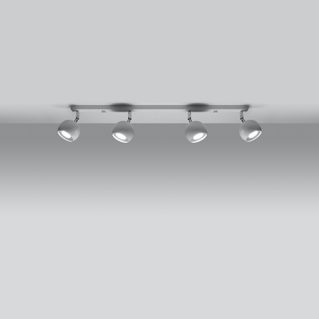 Lampa Sufitowa Oprawa Natynkowa Reflektor 4x GU10 Ruchoma Minimalistyczna Kulista Biała Nowoczesna Oculare Sollux