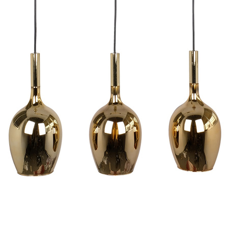 Lampa Wisząca Sufitowa LUGANO Złota 3xE14 Milagro