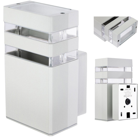 Kinkiet ogrodowy elewacyjny INEZ Szary GU10 ALUMINIUM IP54