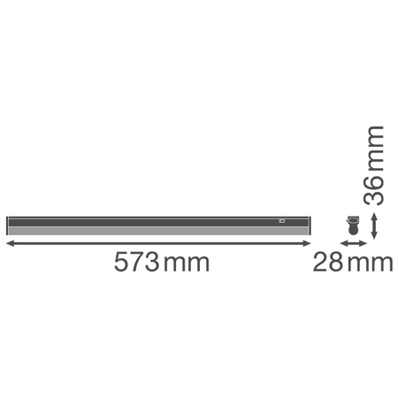 Lampa Meblowa Listwa LED 8W 4000K 60cm LINEAR COMPACT SWITCH LEDVANCE