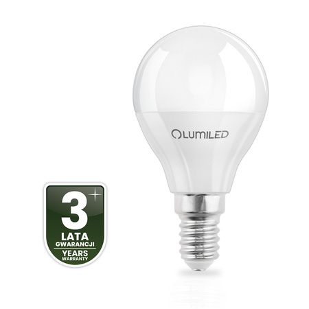 6x Żarówka LED E14 Kulka P45 8W = 60W 880lm 3000K Ciepła 180° LUMILED