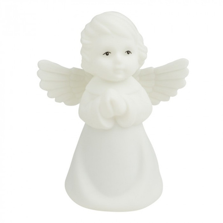 Lampka Nocna Dziecięca LED 2.5W 3000K Ciepła + Wielokolorowa RGB Akumulatorowa 1200mAh Biała ANIOŁEK MARY'S