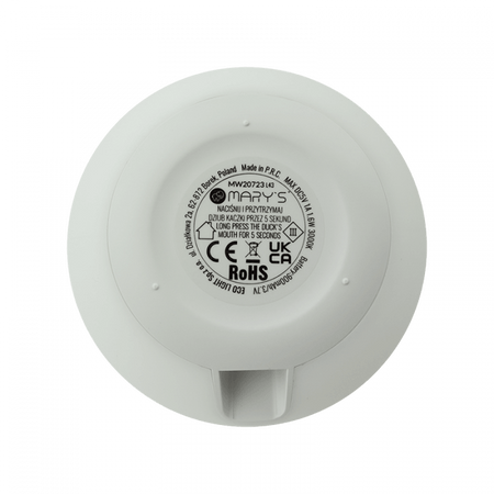 Lampka Nocna Dziecięca LED 1.6W 3000K Ciepła USB Akumulatorowa 900mAh Biała KACZUSZKA MARY'S