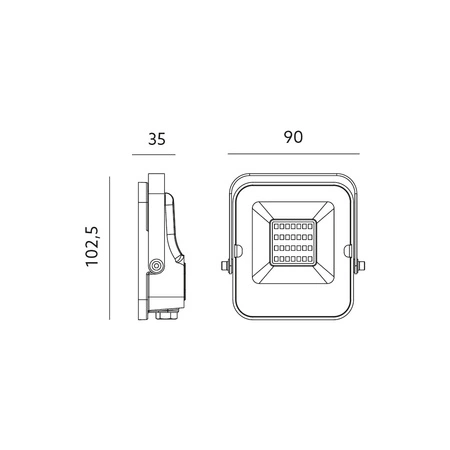 Naświetlacz LED Zewnętrzny Ogrodowy 10W 900lm 3000K Ciepły 120° MHN Kobi