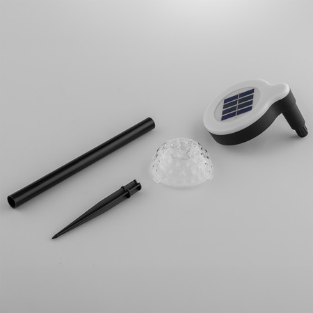 Lampa Solarna Ogrodowa LED Wbijana Zewnętrzna LATI Ciepły Czarny