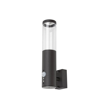 Lampa Ogrodowa Zewnętrzna Kinkiet Elewacyjny LED GU10 IP44 z Czujnikiem Ruchu Antracyt Nowoczesny Katowice Rabalux