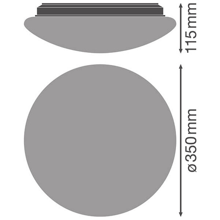 Plafon LED Lampa Sufitowa Ścienna SURFACE CIRCULAR SENSOR 35 cm 18W 1440lm 3000K IP44 z Czujnikiem Ruchu LEDVANCE
