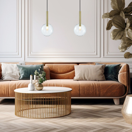 Lampa Wisząca Sufitowa NIKO Złota 1xG9 fi 200 Milagro