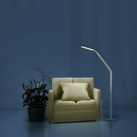 Lampa Podłogowa LED Biurkowa 13W 700lm CCT 120° Biała Ściemnialna Ferrara Sanico Goldlux