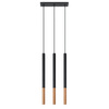 Lampa Sufitowa Wisząca Tuba 3x G9 Zwis Tubularna Czarna Miedź Nowoczesna Mozaica Sollux
