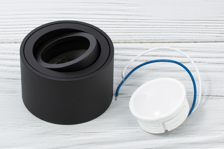 Oprawa Natynkowa HALOGENOWA Tuba Spot Ruchoma Okrągła Czarna 50mm + Wkład LED 5W 3000K AMAT-S LUMILED