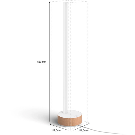 Lampa Stołowa Biurkowa SIGNE GRADIENT LED Dębowa EU/UK 11,8W CCT RGB PHILIPS HUE Bluetooth Zigbee