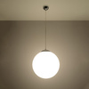Lampa Sufitowa Wisząca Zwis Kula E27 Kulista Biała Chrom Minimalistyczna Ugo Sollux