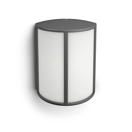 Kinkiet Ogrodowy Lampa Elewacyjna Zewnętrzna LED 6W 600lm 2700K IP44 Antracyt Stock Philips