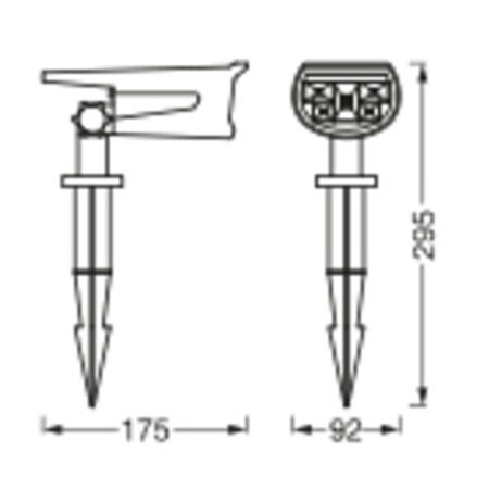 Kinkiet Solarny Ogrodowy Lampa Elewacyjna Zewnętrzna LED z Czujnikiem Zmierzchu 0.5W 55lm 3000K Ciepła IP44 Endura Osram
