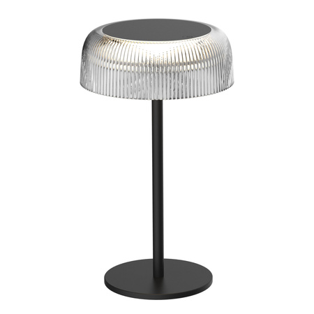 Lampka Stołowa LED Zewnętrzna Dekoracyjna 2W 180lm 2700K Ciepła Czarna IP44 Ściemnialna Trypolis Sanico Goldlux
