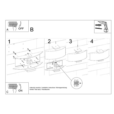 Lampa Ścienna Kinkiet 2x E14 Prostokątna Brązowa Biała Nowoczesna Emilio Sollux
