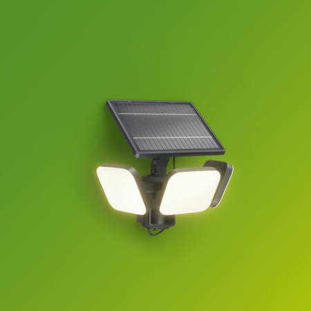 Lampa Solarna Naświetlacz Solarny 24.5W 4000lm 3000K Ciepła IP65 Czarny z Czujnikiem Ruchu UltraEfficient Zyren Philips