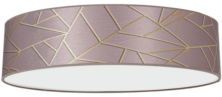 Plafon LED Lampa Sufitowa ZIGGY Różowe Złoto Różowa 3xE27 Ø60cm Milagro