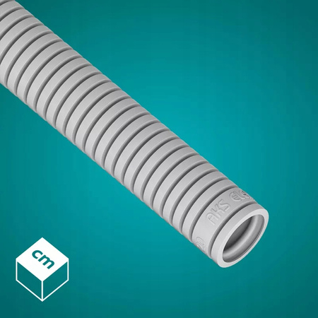 Rura Karbowana RKGL 20mm 320N Peszel do Zabezpieczania Kabli 25m Szary AKS ZIELONKA