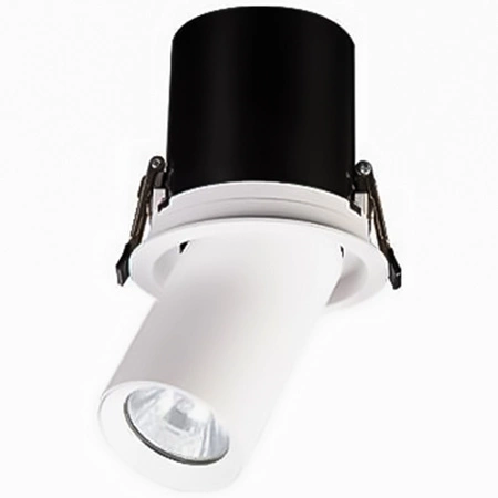 Oprawa HALOGENOWA Podtynkowa Ruchoma Okrągła Biała Mat GU10