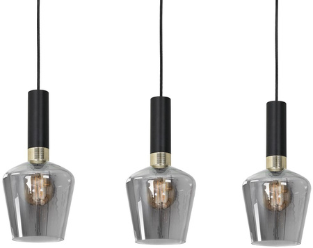Lampa wisząca czarna MiLAGRO ROMA BLACK 3x E27