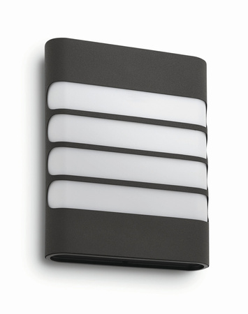 Kinkiet Ogrodowy Lampa Elewacyjna Zewnętrzna LED 3W 270lm 2700K IP44 Antracyt Raccoon Philips