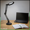 Lampka Biurkowa LED 8W CCT Kreślarska Stołowa 3x Szkło Powiększające Lupa LUCA 2 Czarna LUMILED