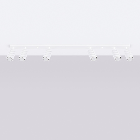 Lampa Sufitowa Reflektor Tuba Spot 6x GU10 Biała Karbon Deep Space SL.1547 Sollux