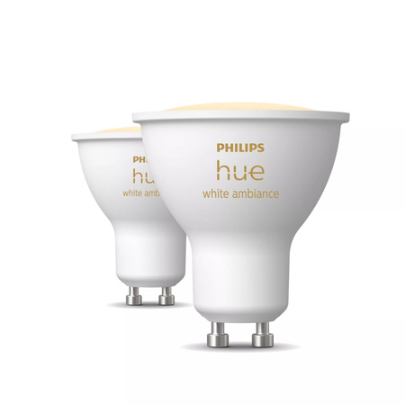 2x Żarówka LED GU10 Reflektor 4.2W = 50W 400lm 2200-6500K CCT SMART Inteligentna Bluetooth ZigBee White Ambiance Philips HUE