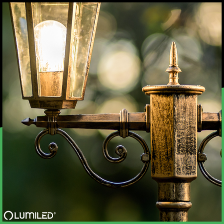 Lampa Ogrodowa Stojąca LED Słupek 2m E27 Latarnia Zewnętrzna Dekoracyjna BELLIS LUMILED