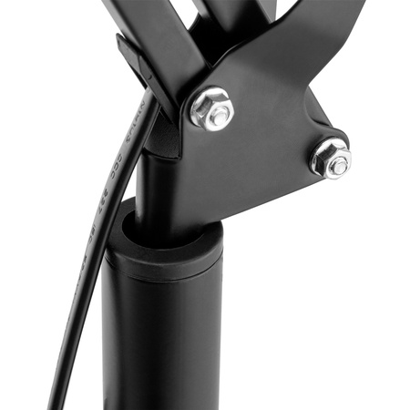 Lampa Stojąca Podłogowa Stołowa LED E27 Czarna z Regulacją Wysokości Belsa Lumiled