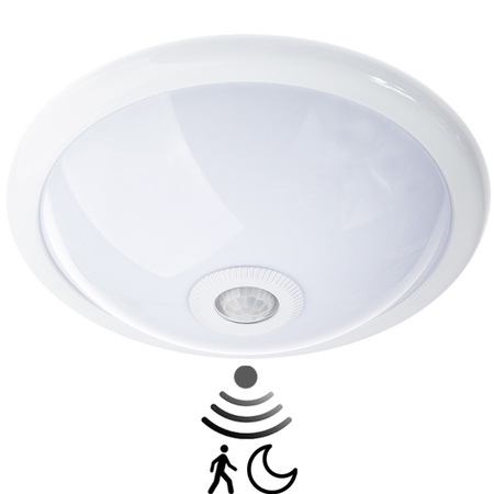 Plafon LED Lampa Sufitowa DALLAS 2x E27 Czujnik Ruchu i Zmierzchu