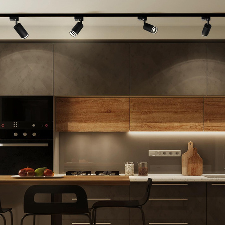 Reflektor Szynowy GU10 Czarny do Szynoprzewodów Paris POLUX