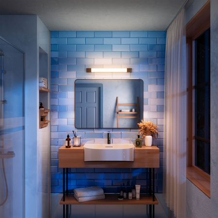 Lampa nad Lustro LED 10W 1500lm 2700K 62cm IP44 Czarna Rover Philips