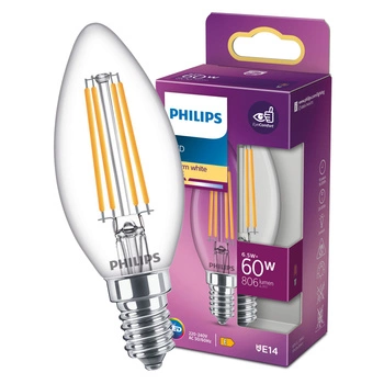 Żarówka LED Świeczka E14 B35 6.5W = 60W 806lm 2700K Ciepła Filament PHILIPS