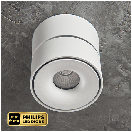 Oprawa Sufitowa Reflektor Regulowany LED 9W 550lm 3000K Ciepła Ściemnialna CRI90 Biała Lahti Kobi