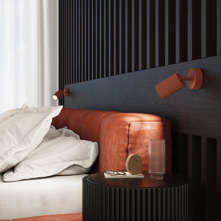 Lampa Sufitowa Plafon Tuba Spot 3x GU10 Ochra Czerwona Karbon Deep Space SL.1639 Sollux